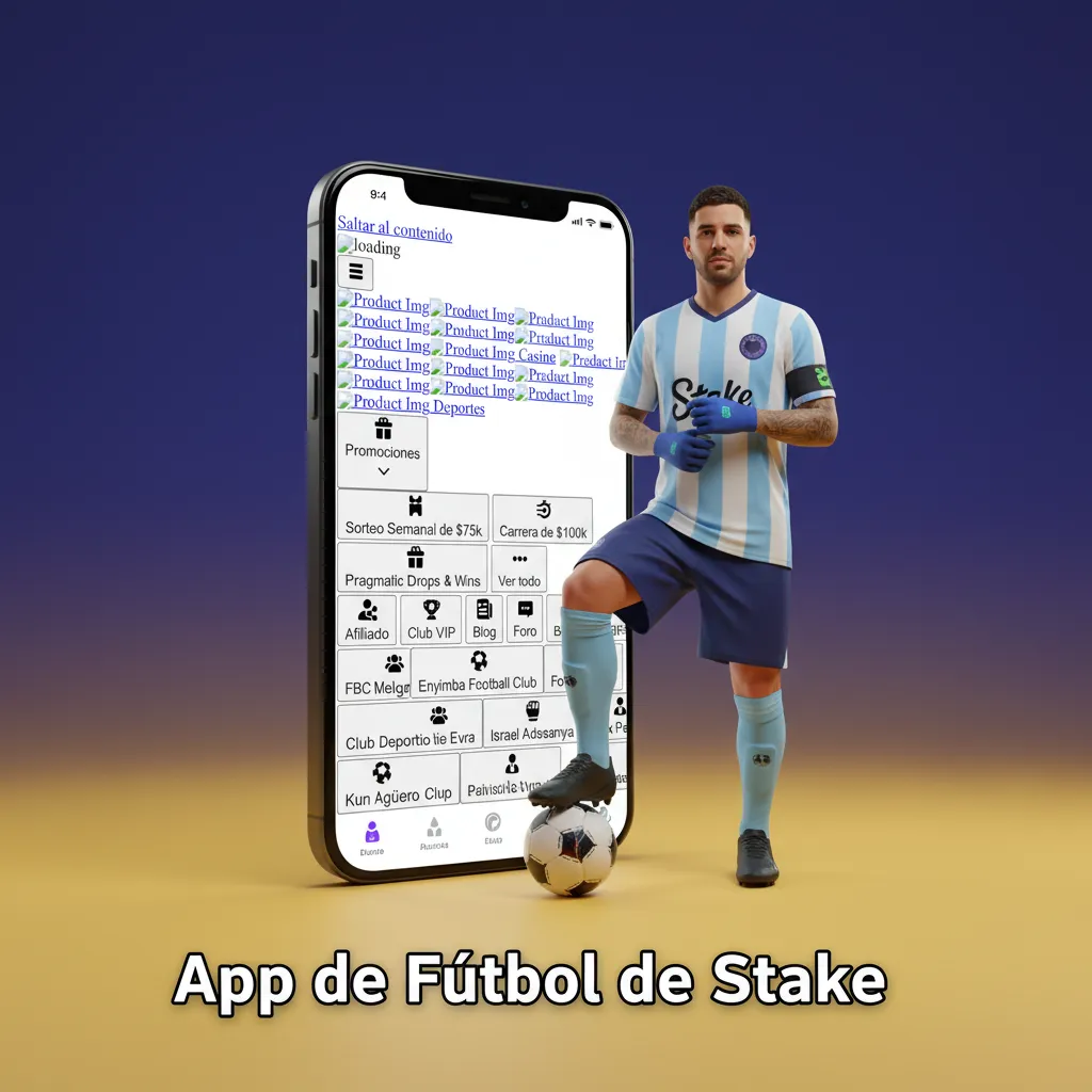 Pantallas de la app de fútbol de Stake en Android e iOS con cuotas en vivo, estadísticas y gestión de cuenta
