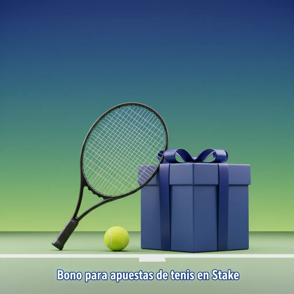 Banner del bono de bienvenida para apuestas de tenis en Stake Argentina: registrate, verificá y hacé tu primer depósito.
