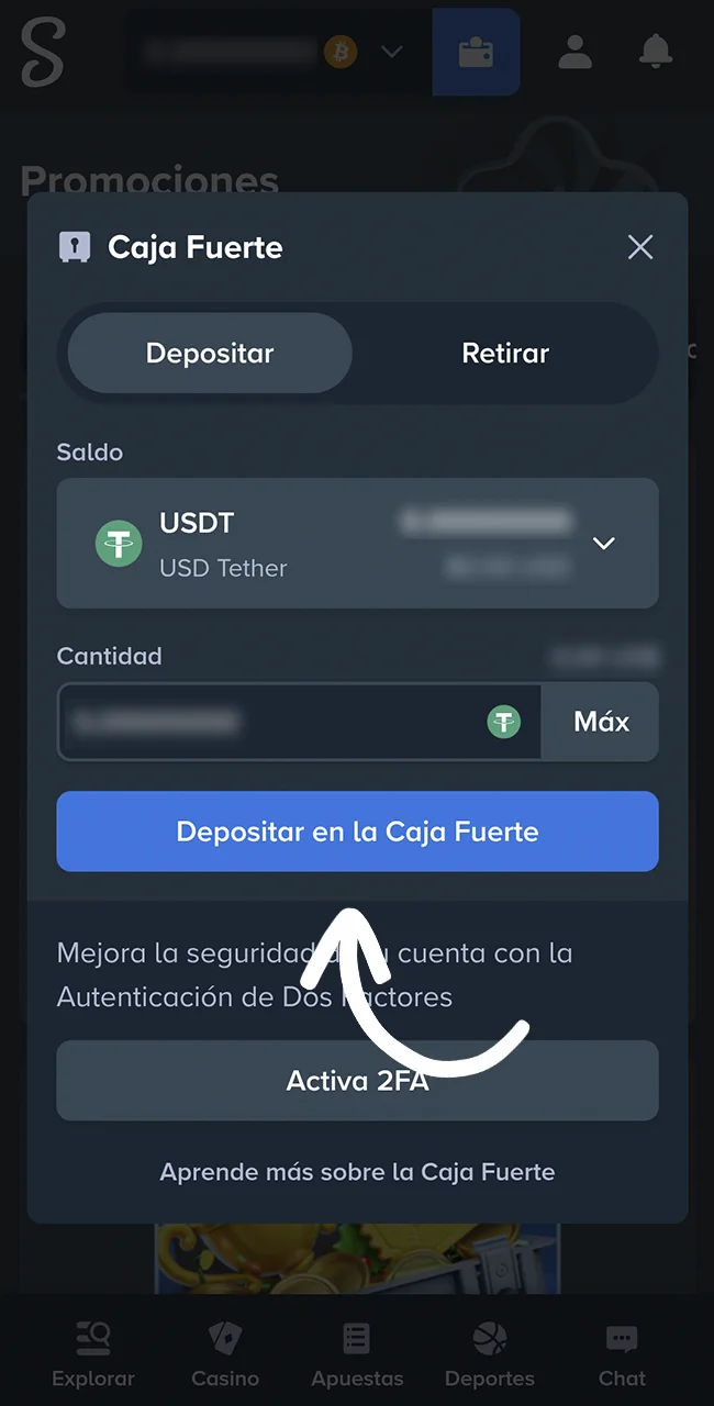Escaneá el código para transferir fondos al sitio oficial Stake Argentina.