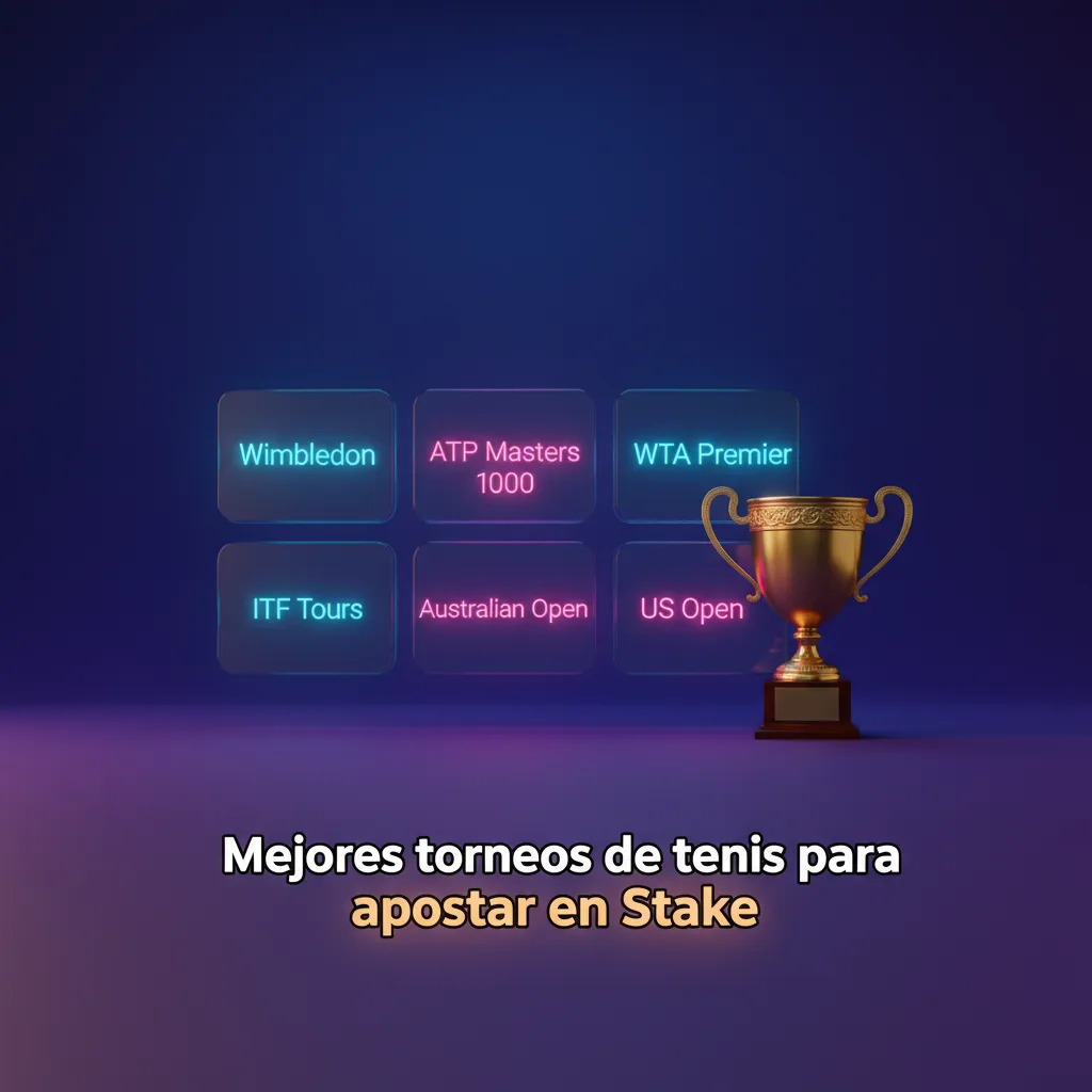 Stake: mejores torneos de tenis para apostar: Grand Slams, ATP/WTA 1000-250, Finales, Davis/BJK, Challenger e ITF.