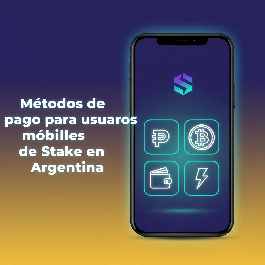 Smartphone con métodos de pago de Stake en Argentina: depósitos y retiros en cripto (BTC, ETH, USDT), mínimos ~5–20 USDT.