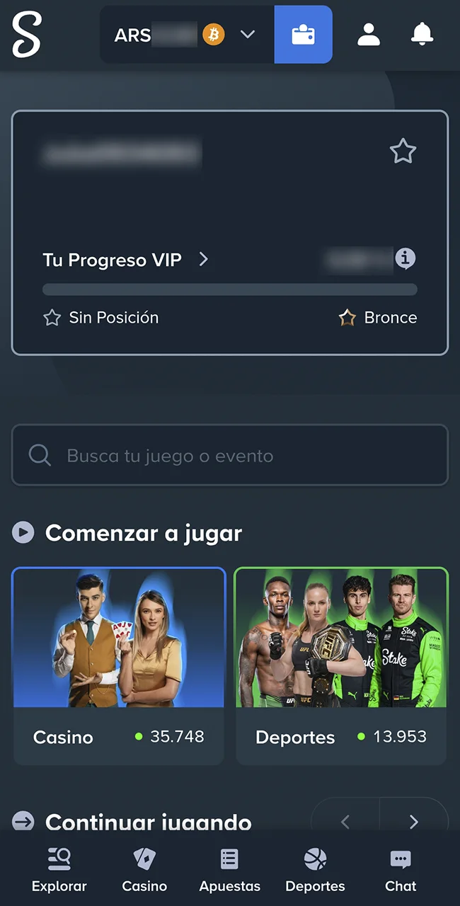 Seleccioná tu sistema operativo para descargar desde el sitio oficial Stake.