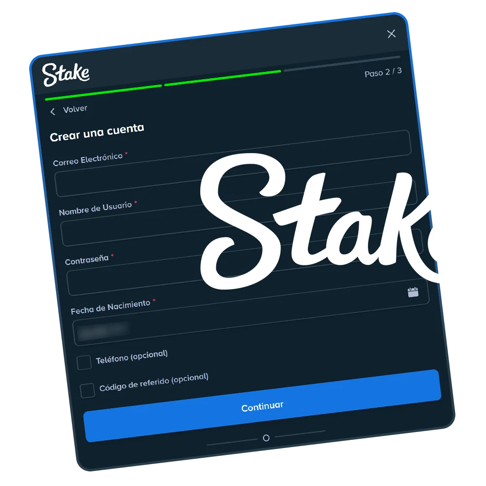 Registro y verificación en sitio Stake Argentina.