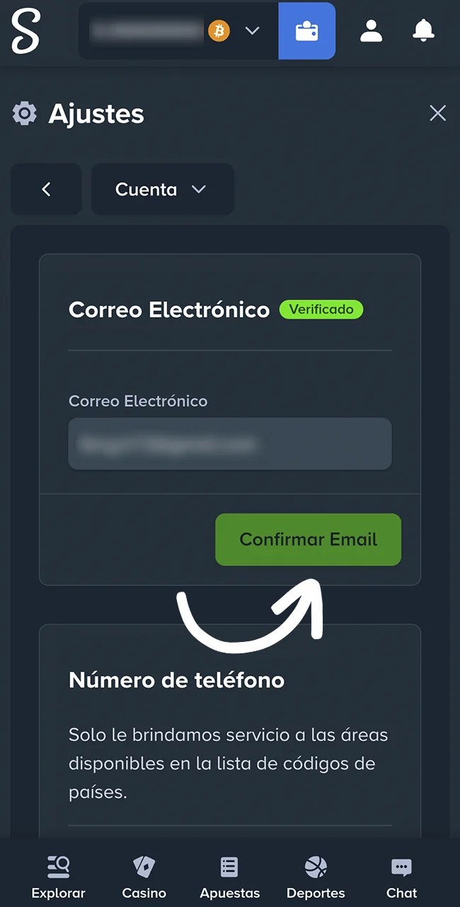 Verificá tus contactos en sitio Stake.