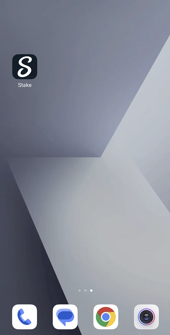 Instalá la aplicación móvil siguiendo pasos en el sitio oficial Stake.