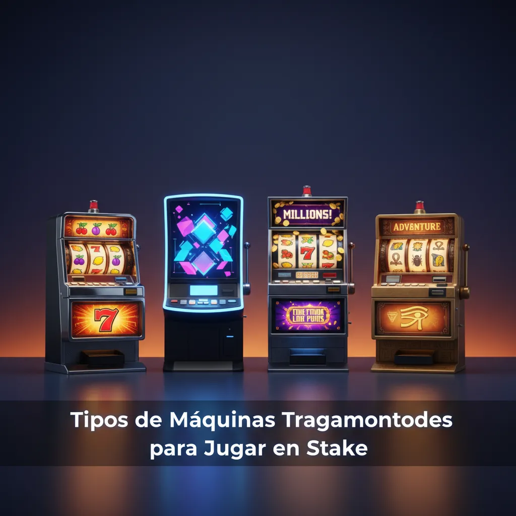 Tipos de tragamonedas en Stake: 3 rodillos, video slots, Megaways, clúster, bonus buy, Hold & Win y jackpots.