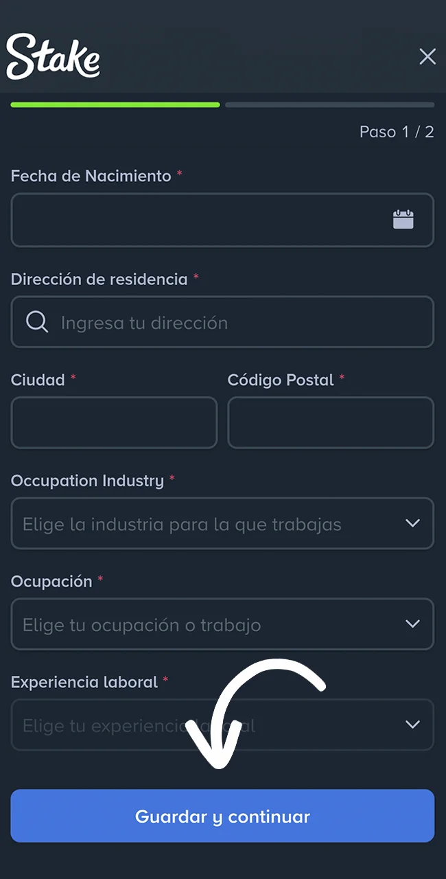 Validá tus datos de usuario dentro del sitio oficial Stake ahora.