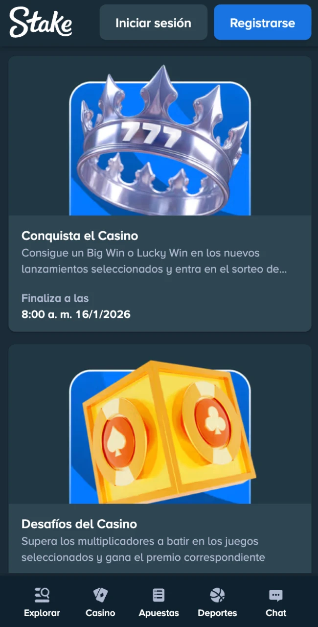 Revisa la interfaz de bonos en la App Stake y activa tus promociones exclusivas.